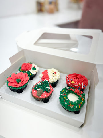 Box of 6 Christmas Cupcakes