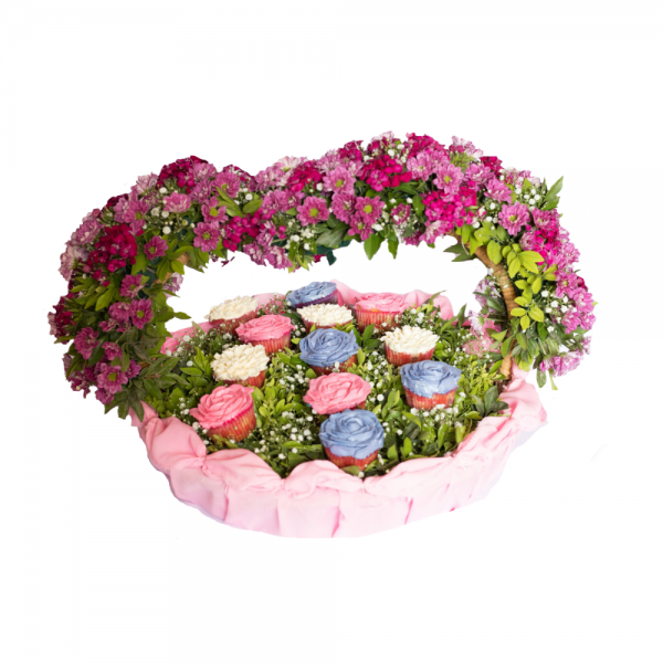 Floral-cupcake-basket