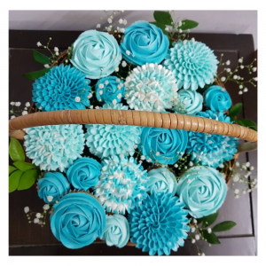 Only Cupcakes- Baked-bouquet-cupcake-basket