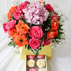 Bright Blooms- Flower-cupcake-hamper