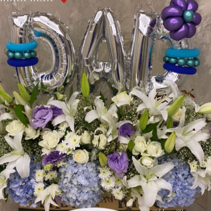 For you Dad- Floral-balloon-hamper