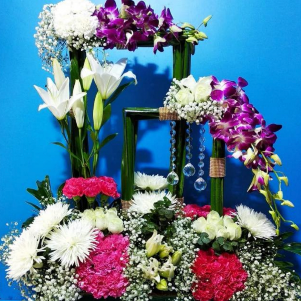 The Grand Flower Bouquet (Customised hamper)- Floral-hamper-packaging