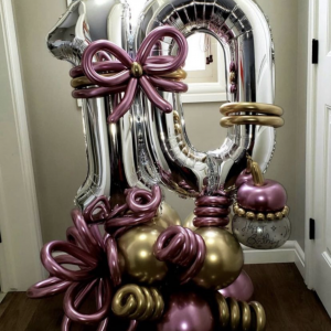 Spiral-balloon bouquet