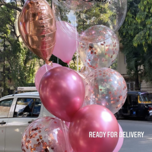 Pink-balloon bouquets