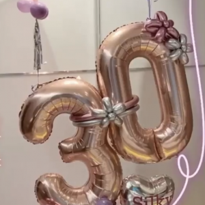 Metallic-balloon bouquets