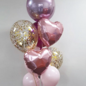 Pastel love-balloon bouquet