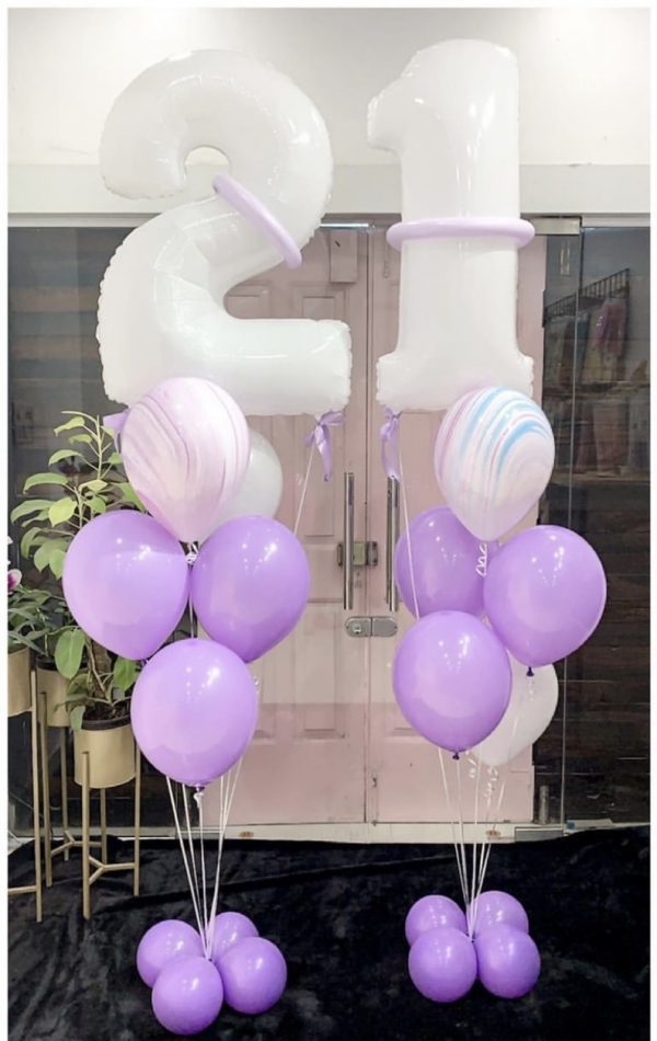 Lavender - balloon bouquets- 21- PARTY